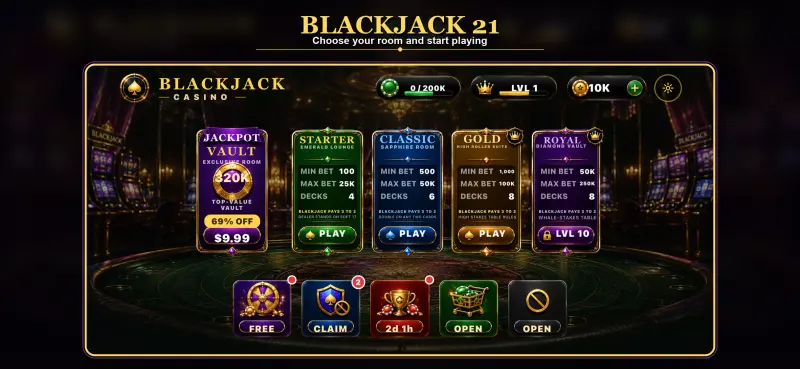 Blackjack 21: Casino Card Game screenshot 1