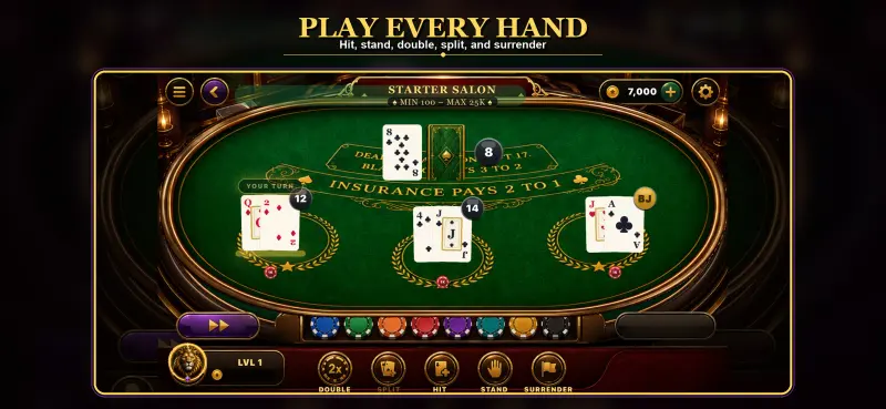 Blackjack 21: Casino Card Game screenshot 2