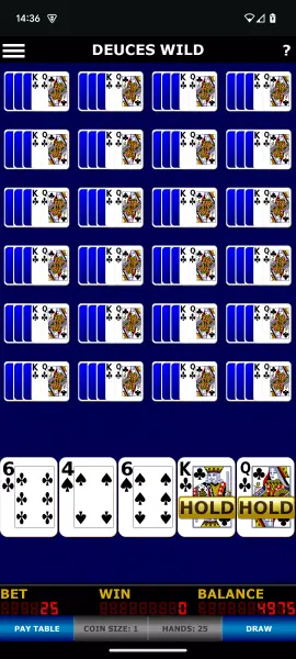Deuces Wild Video Poker screenshot 1