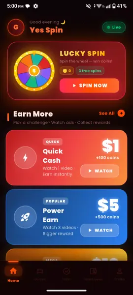 Yes Spin screenshot 1