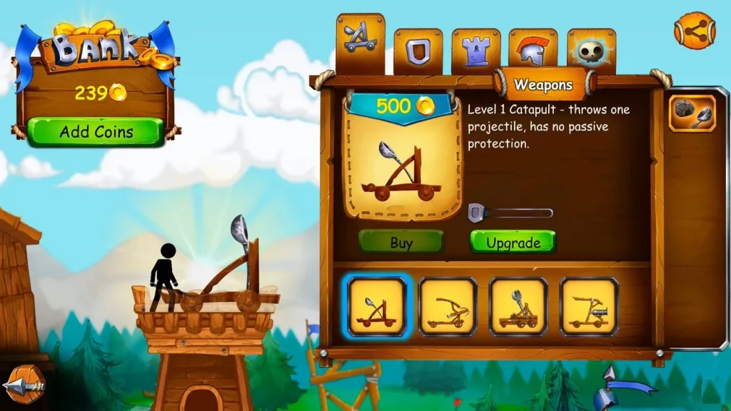 The Catapult 2 Mod Apk Weapons