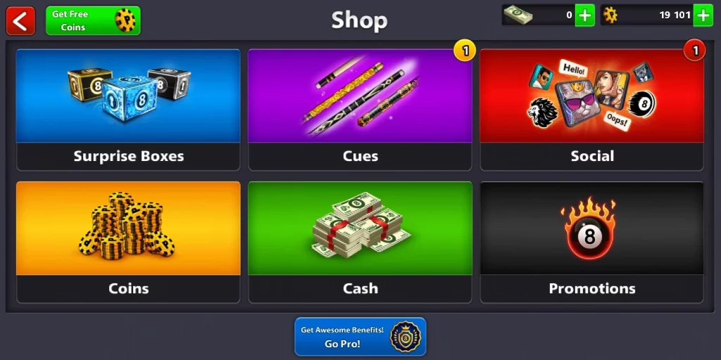 8 Ball Pool Shop