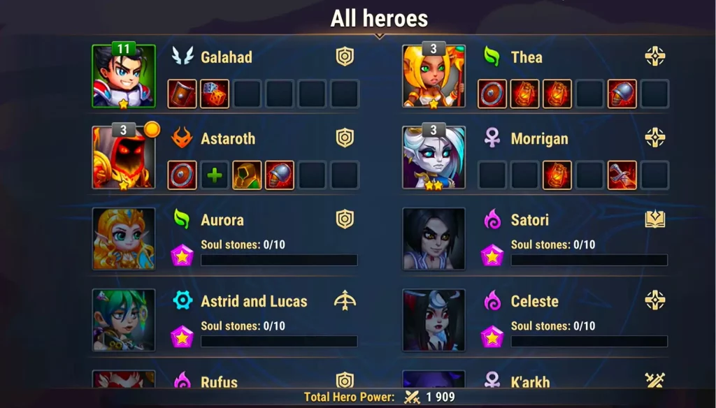 Hero Wars Mod APK All Heroes