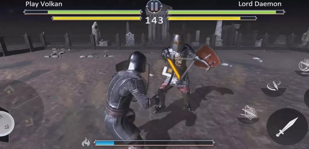 Knights Fight 2 Mod APK Fight Scene