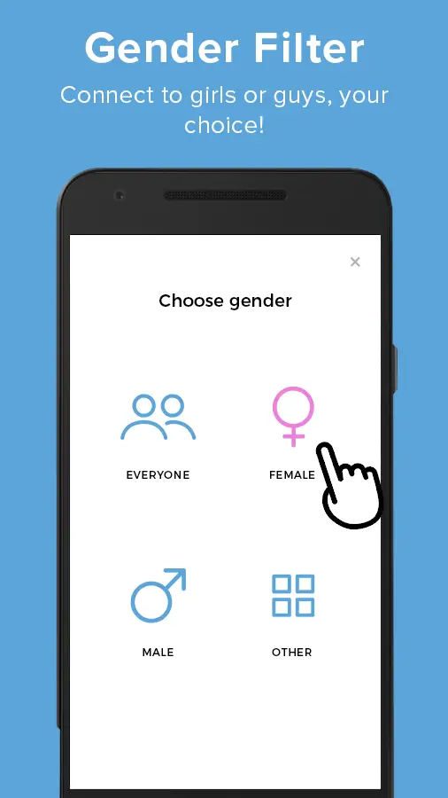 Chatrandom Mod APK Gender Filter