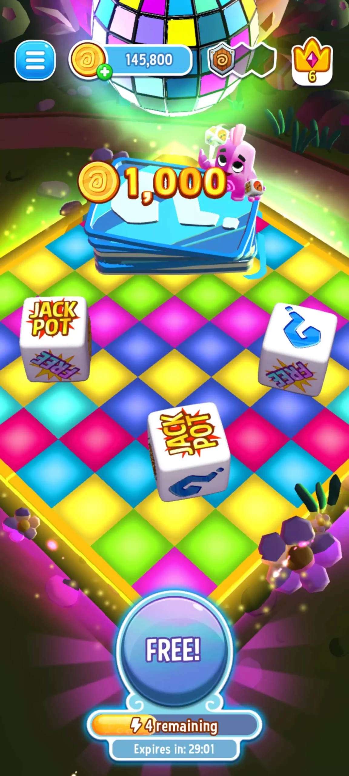 Dice Dreams MOD APK 1.70.1.16151 (Unlimited Rolls) 