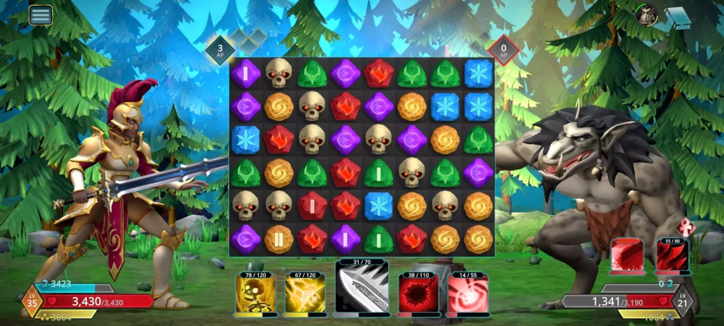 Puzzle Quest 3 Mod APK Gameplay