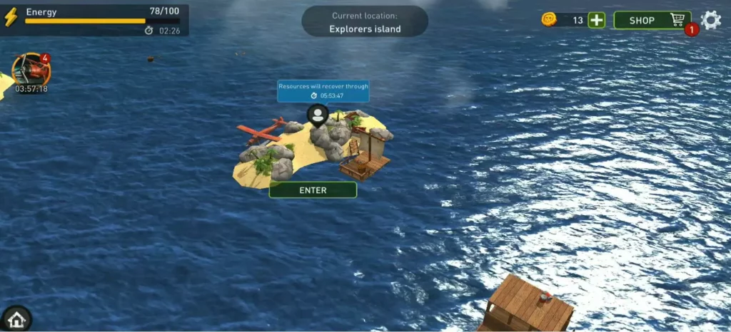 Raft Survival Mod APK Gameplay